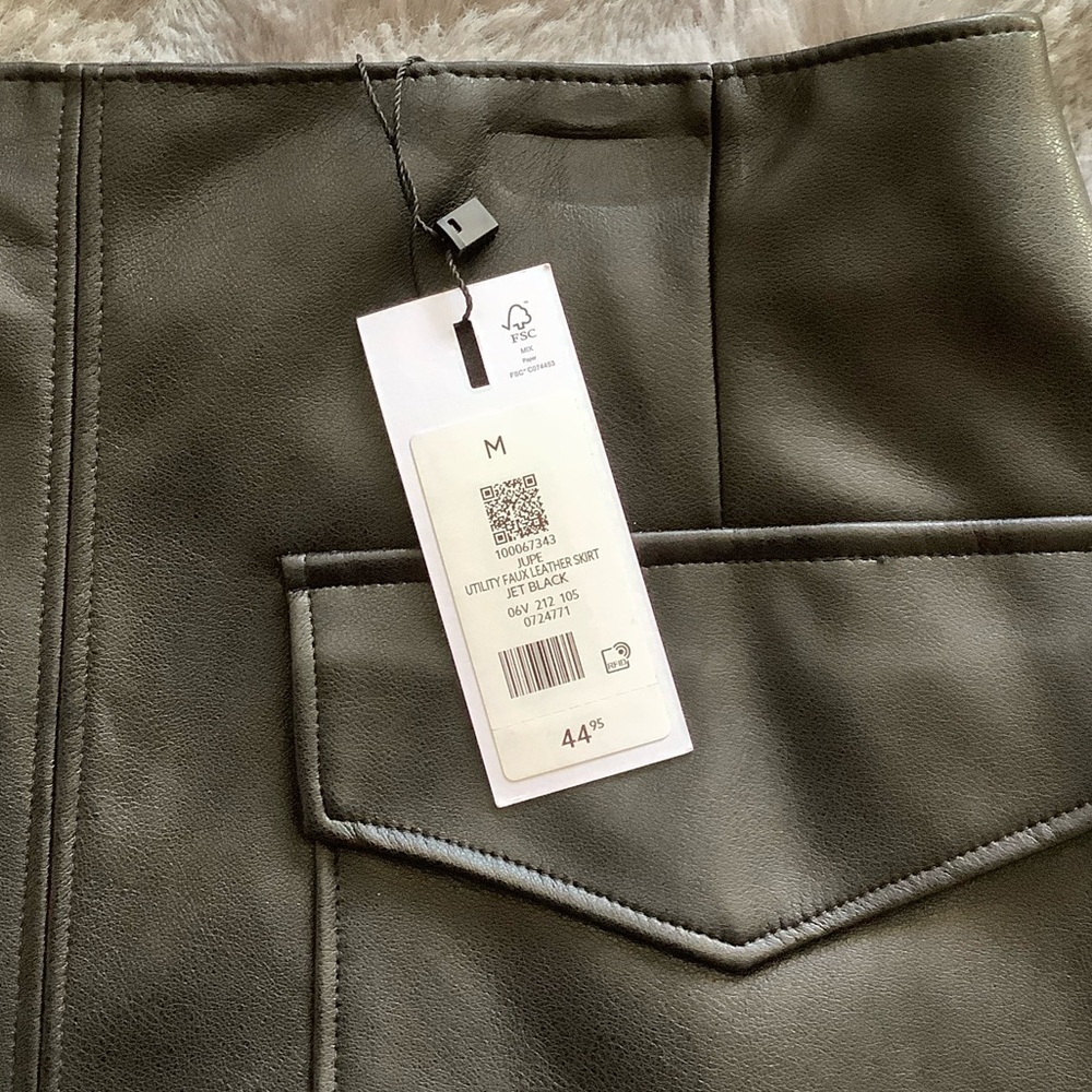 Dynamite Black Faux Leather Mini Skirt - Picture 2 of 4